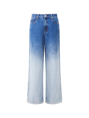 Dallas Denim Ombre Wide Leg Jeans