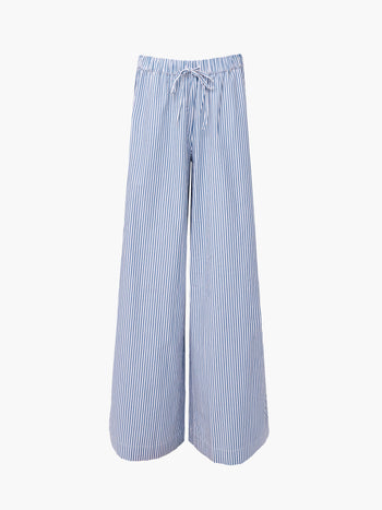 Cambria Cotton Striped Wide Leg Trousers