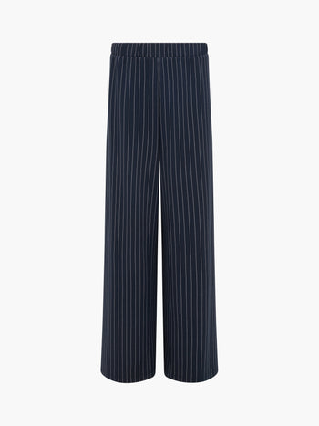 Regina Jersey Pinstripe Wide Leg Trousers