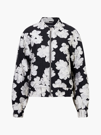 Lora Poly Jacquard Bomber Jacket