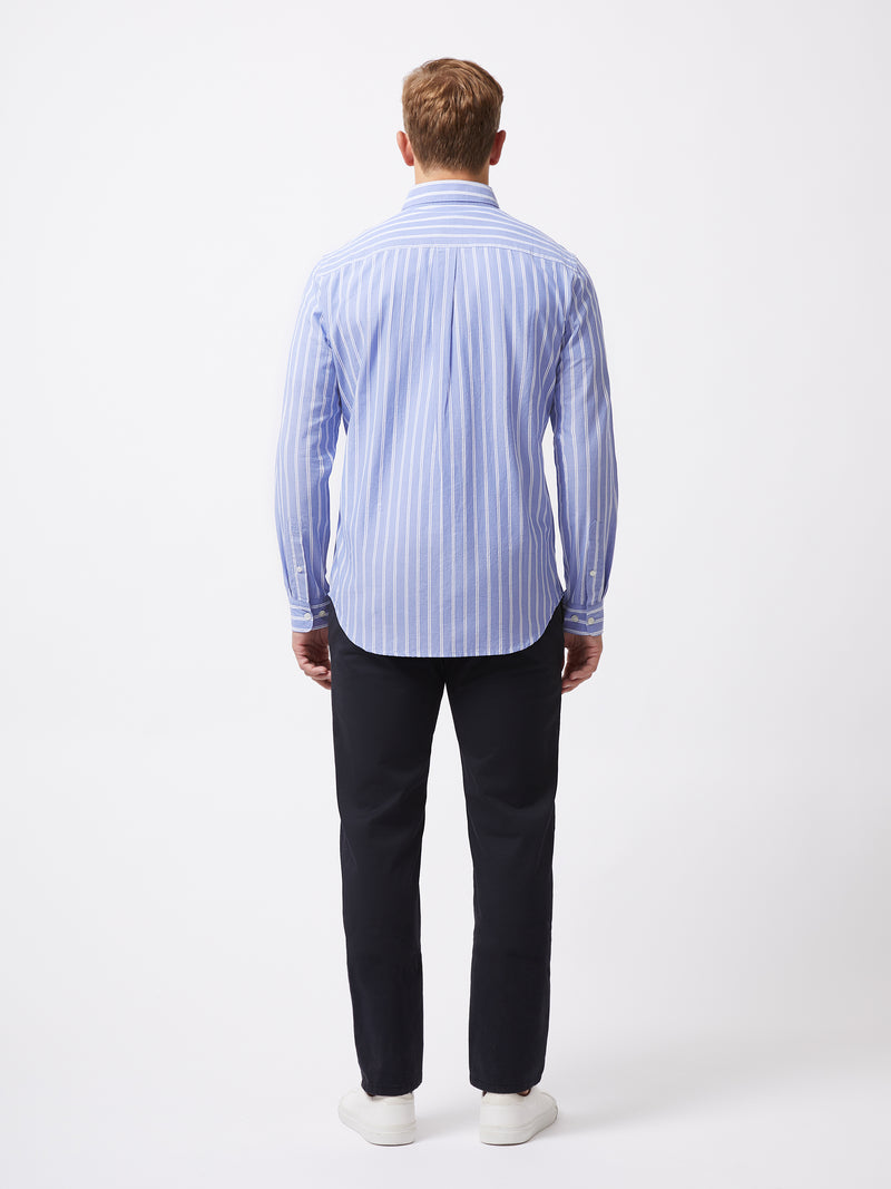 Stripe Long Sleeve Pocket Shirt