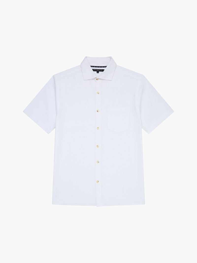 Short Sleeve Linen Blend Shirt