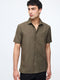 Short Sleeve Linen Blend Shirt