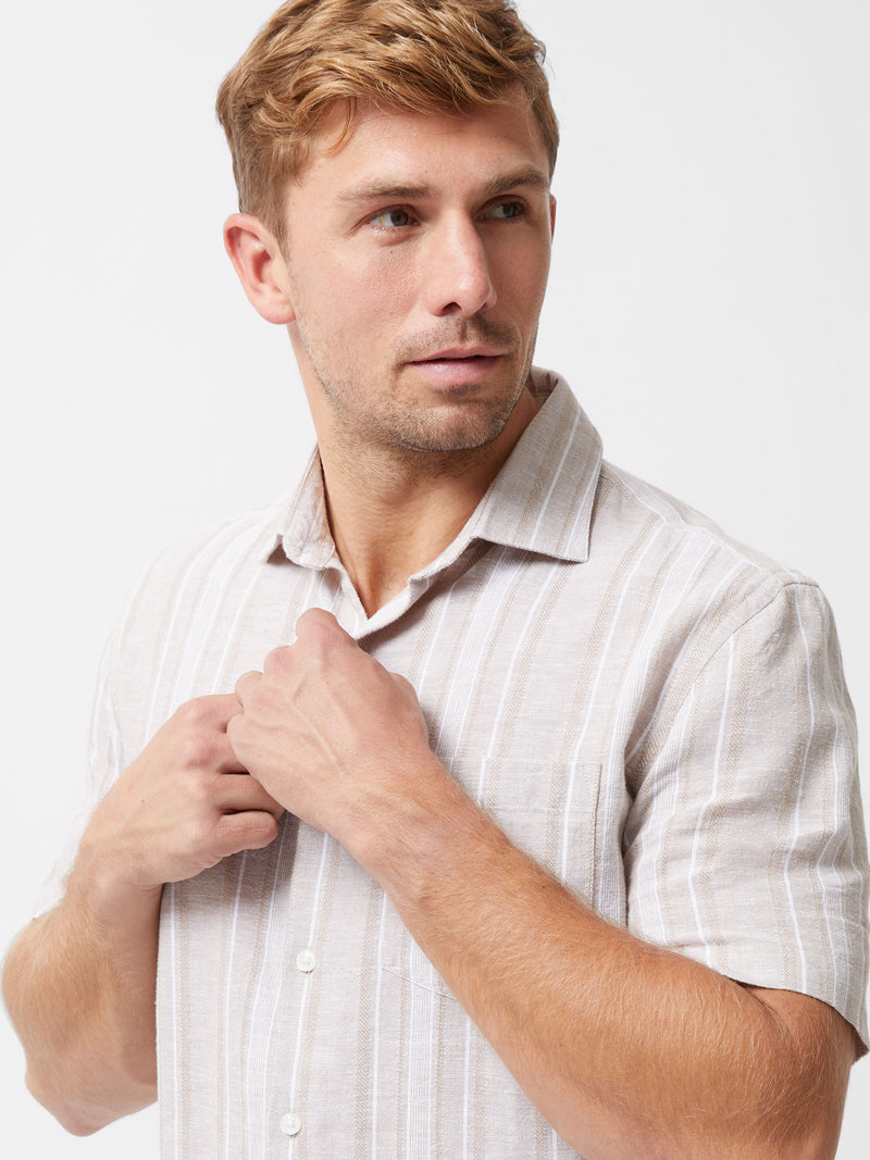 Short Sleeve Stripe Pocket Shirt