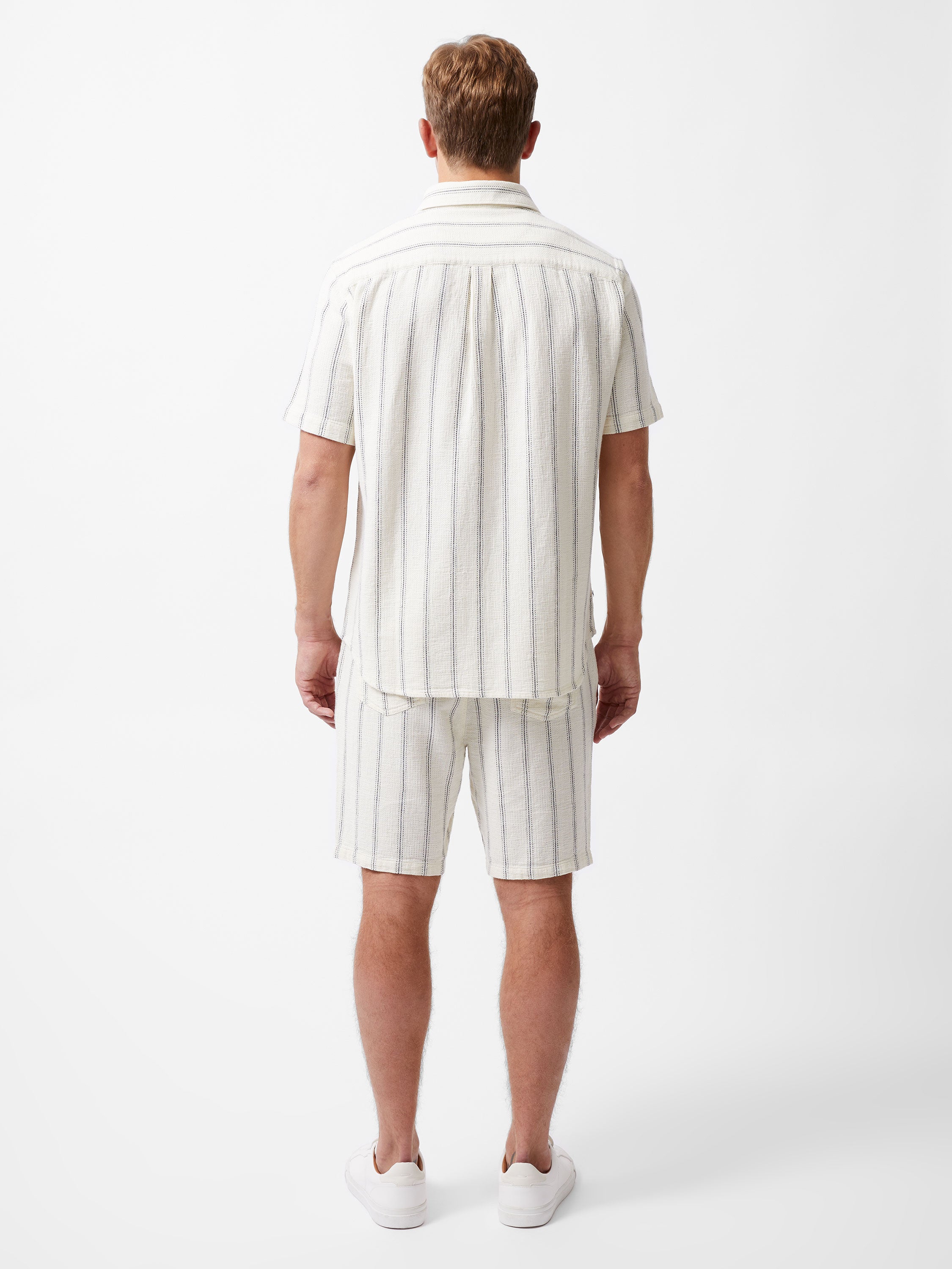 Textured Stripe Short Sleeve Shirt