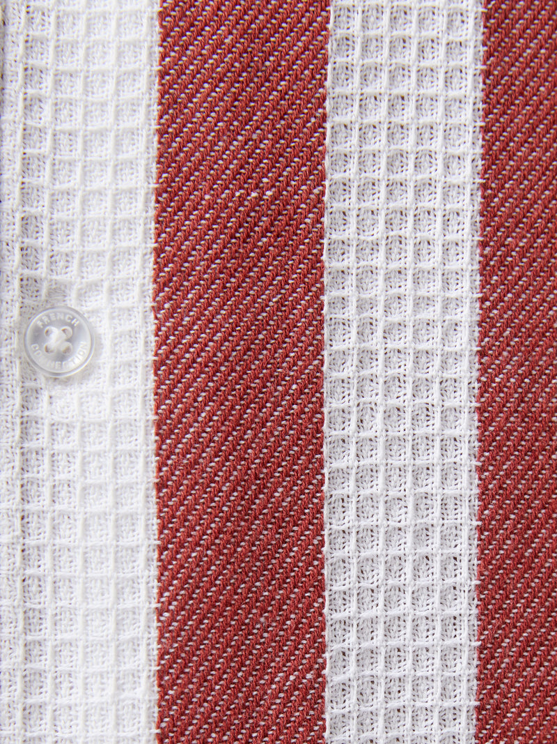 Waffle Stripe Short Sleeve Shirt