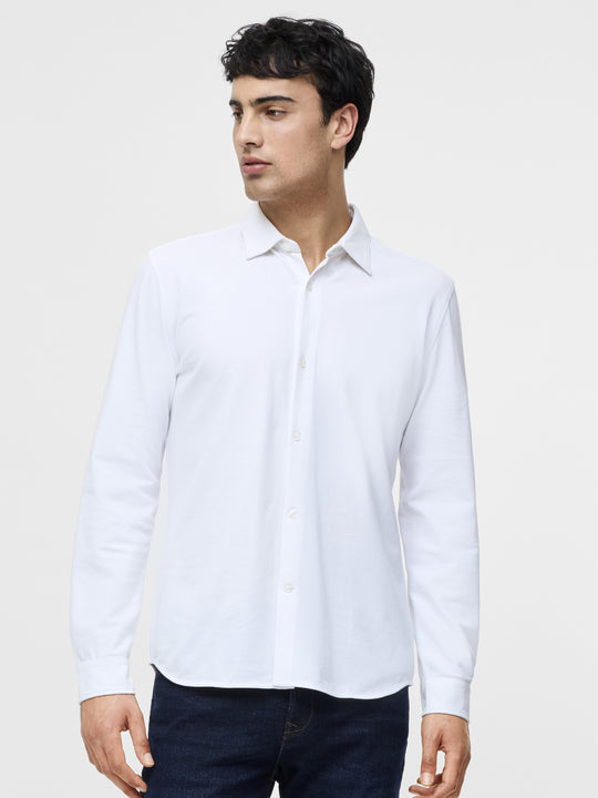 Long Sleeve Pique Jersey Shirt