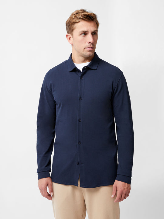 Long Sleeve Pique Jersey Shirt