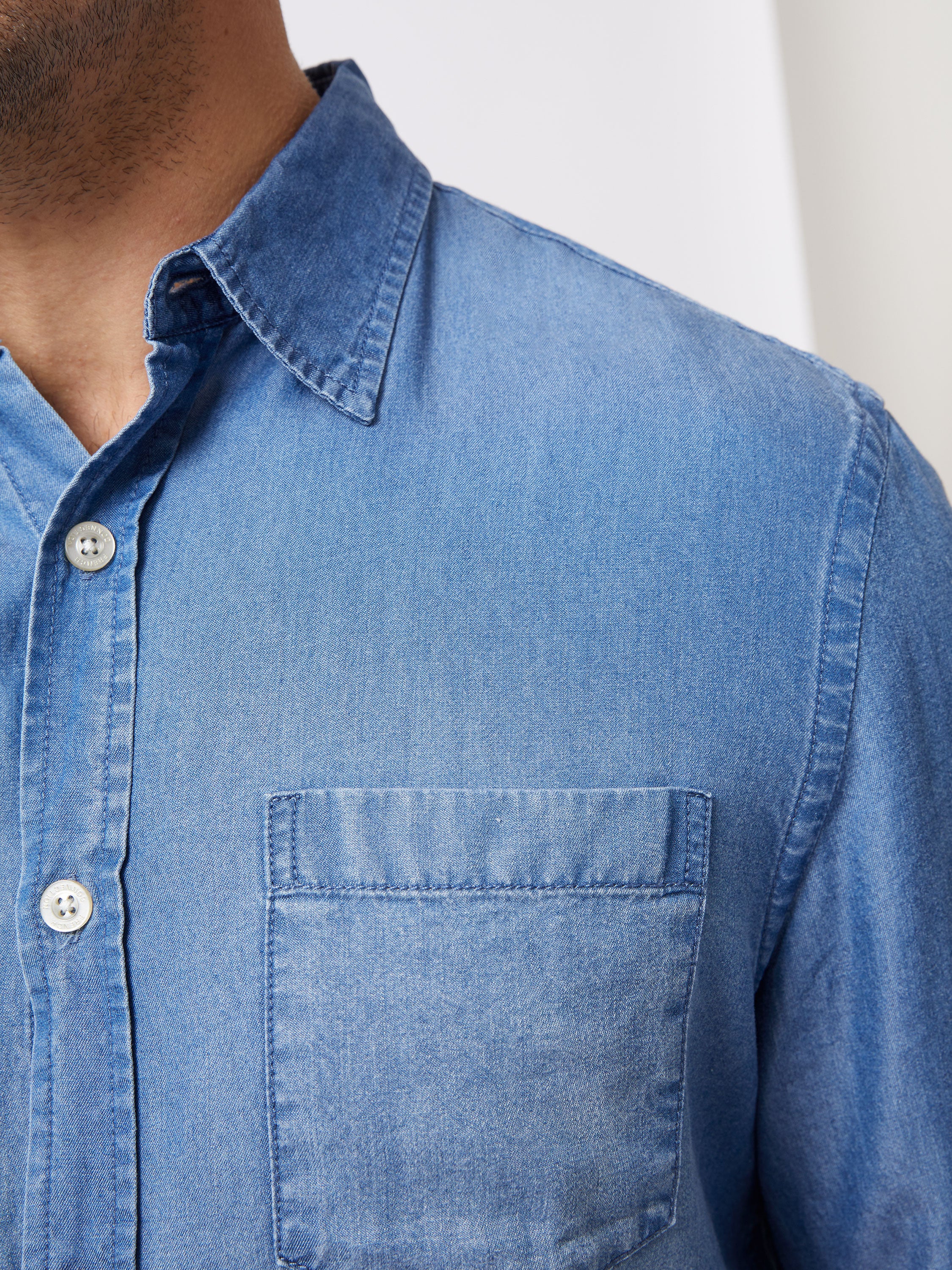Long Sleeve Denim Lyocell Shirt
