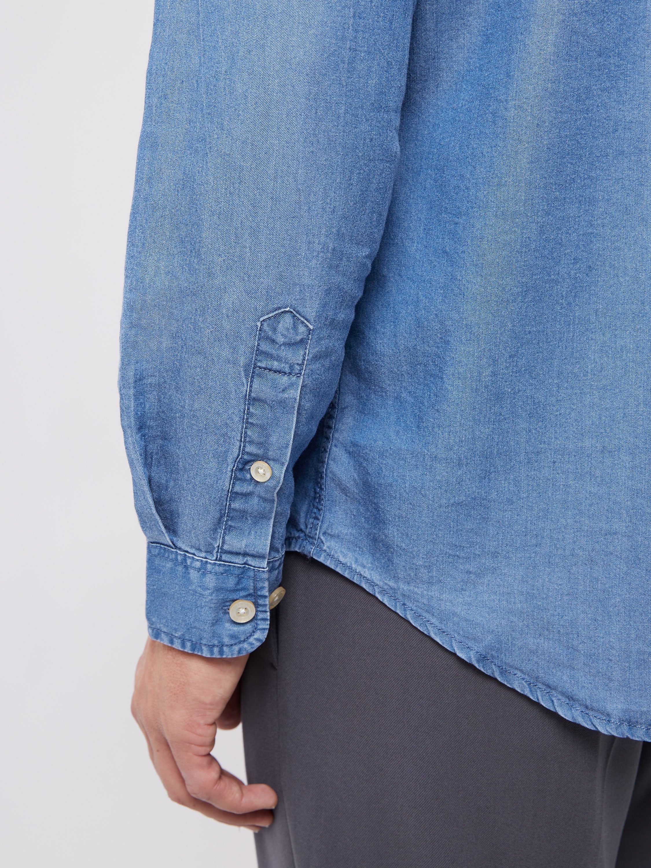 Long Sleeve Denim Lyocell Shirt