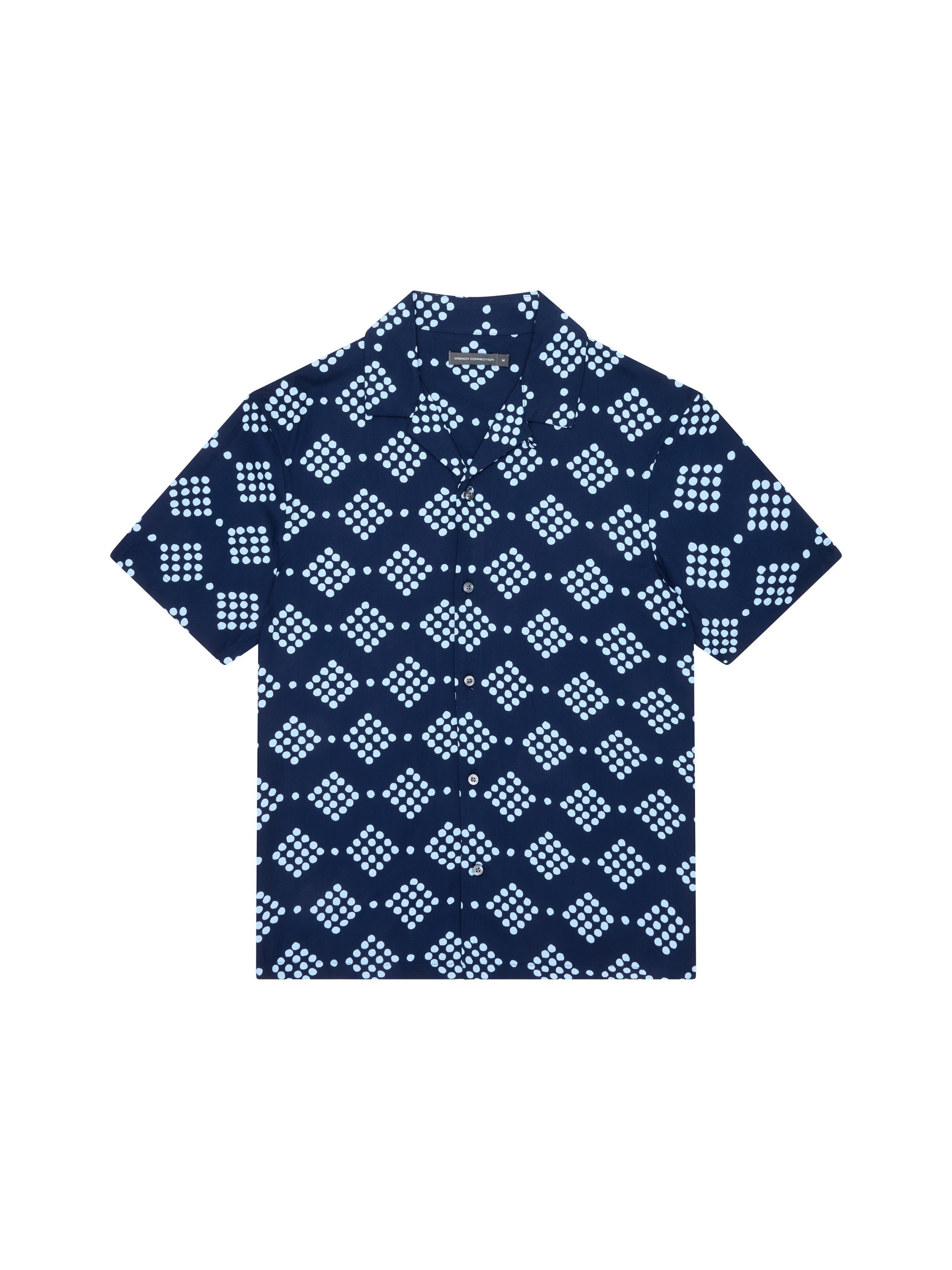 Dot Viscose Revere Short Sleeve Shirt