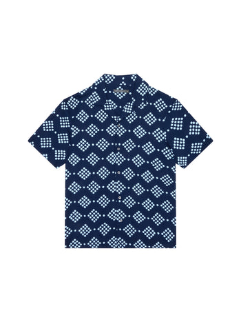 Dot Viscose Revere Short Sleeve Shirt