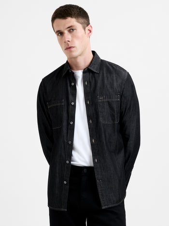 Long Sleeve Regular Fit Denim Shirt