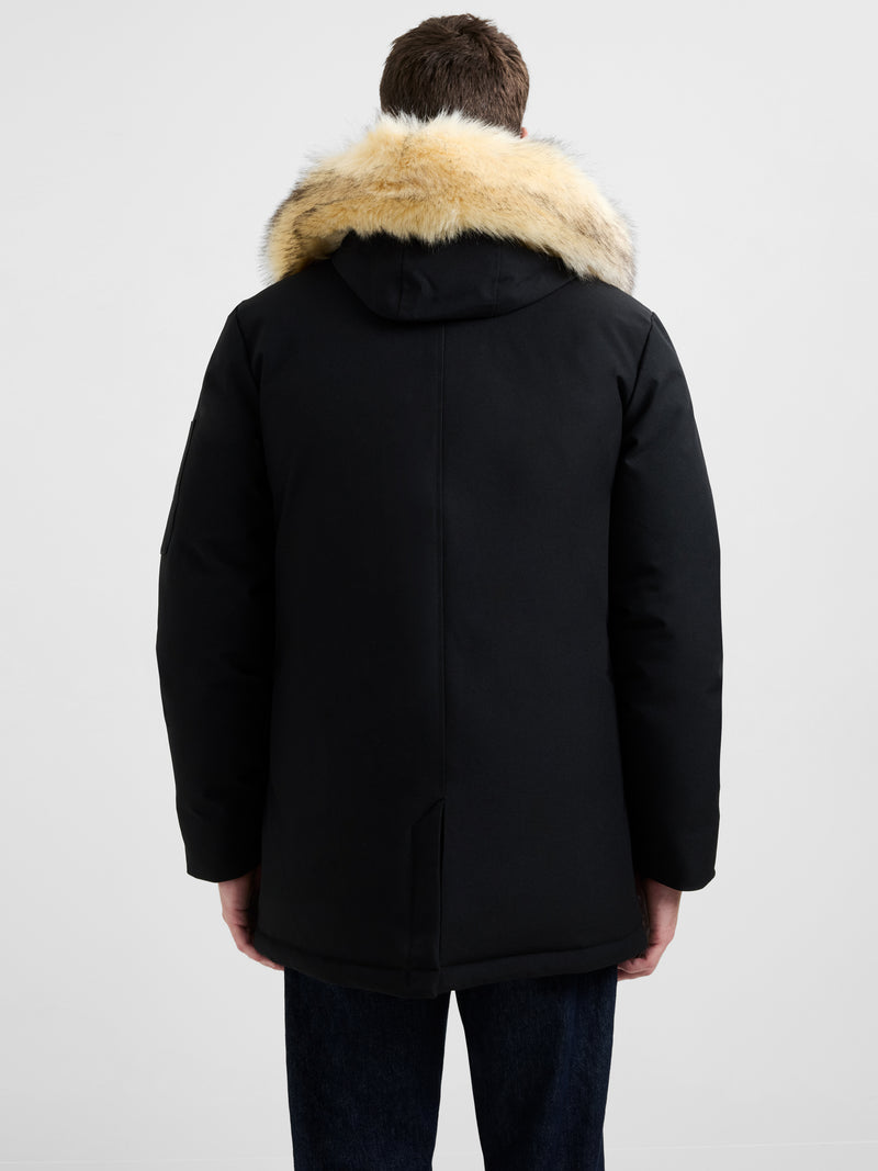 Padded Faux Fur Hooded Parka Coat