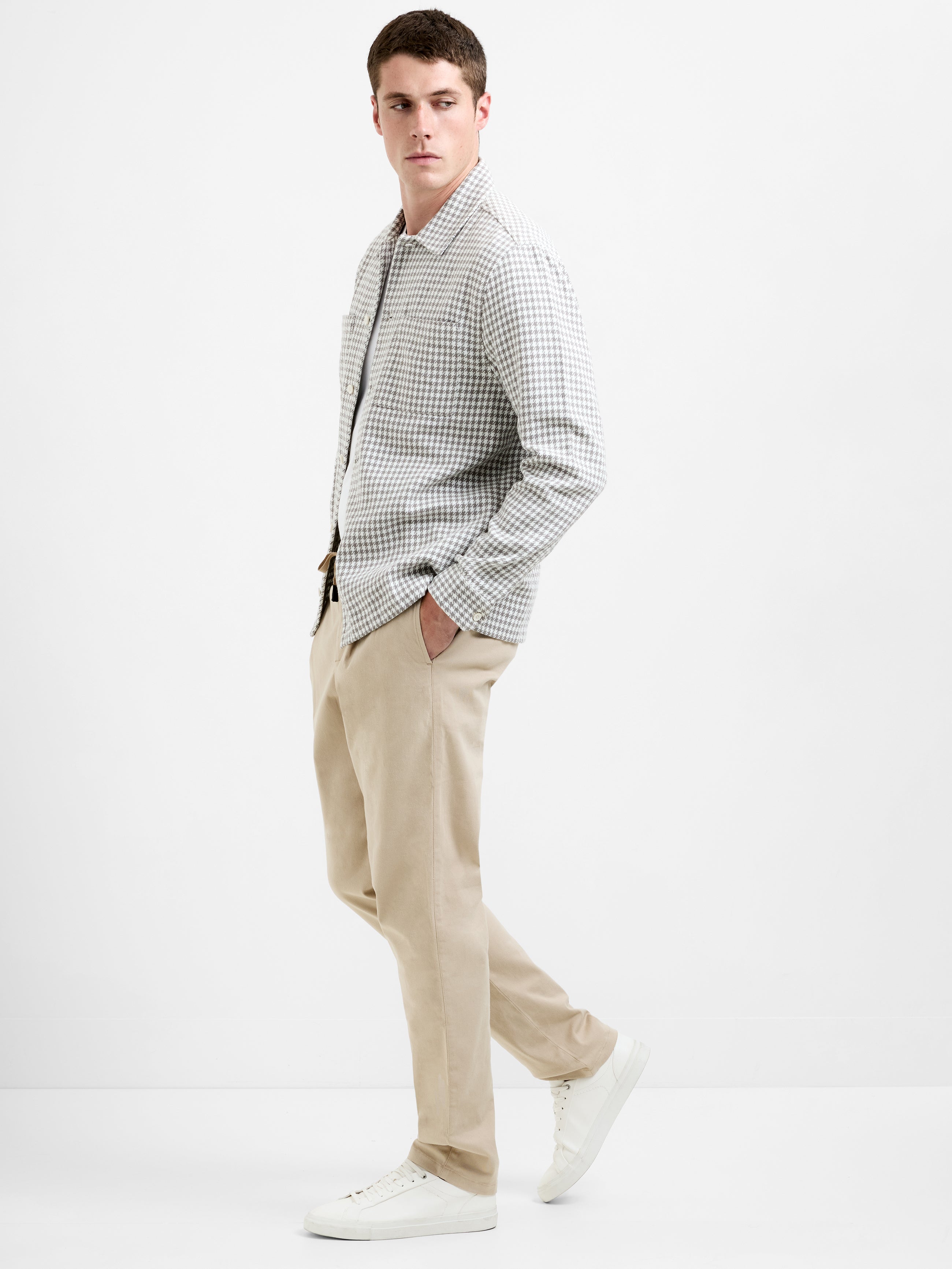 Houndstooth Button Through Jacket