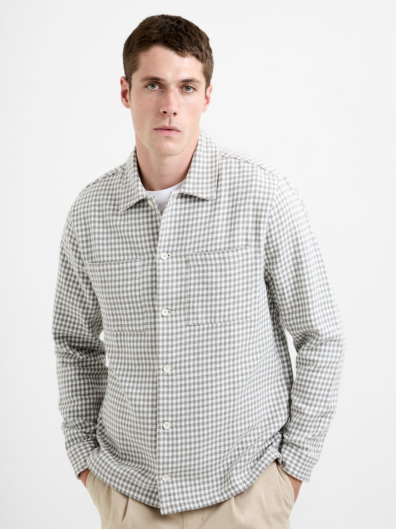 Houndstooth Button Through Jacket