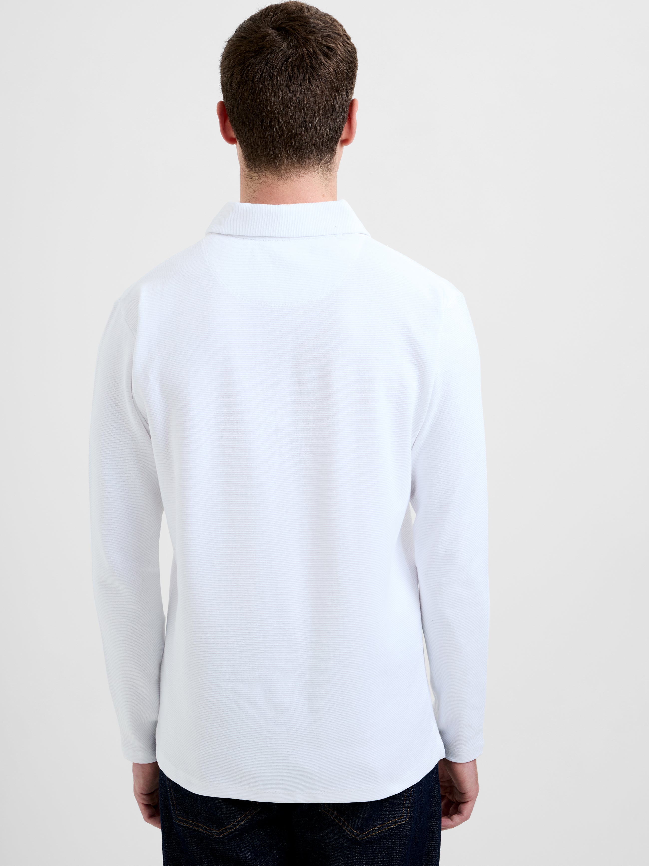 Long Sleeve Ottoman Trophy Neck Shirt