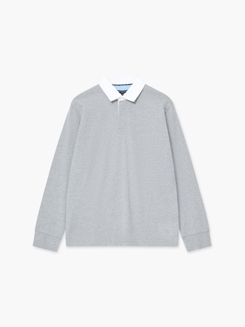 Plain Rugby Polo Long Sleeve Shirt