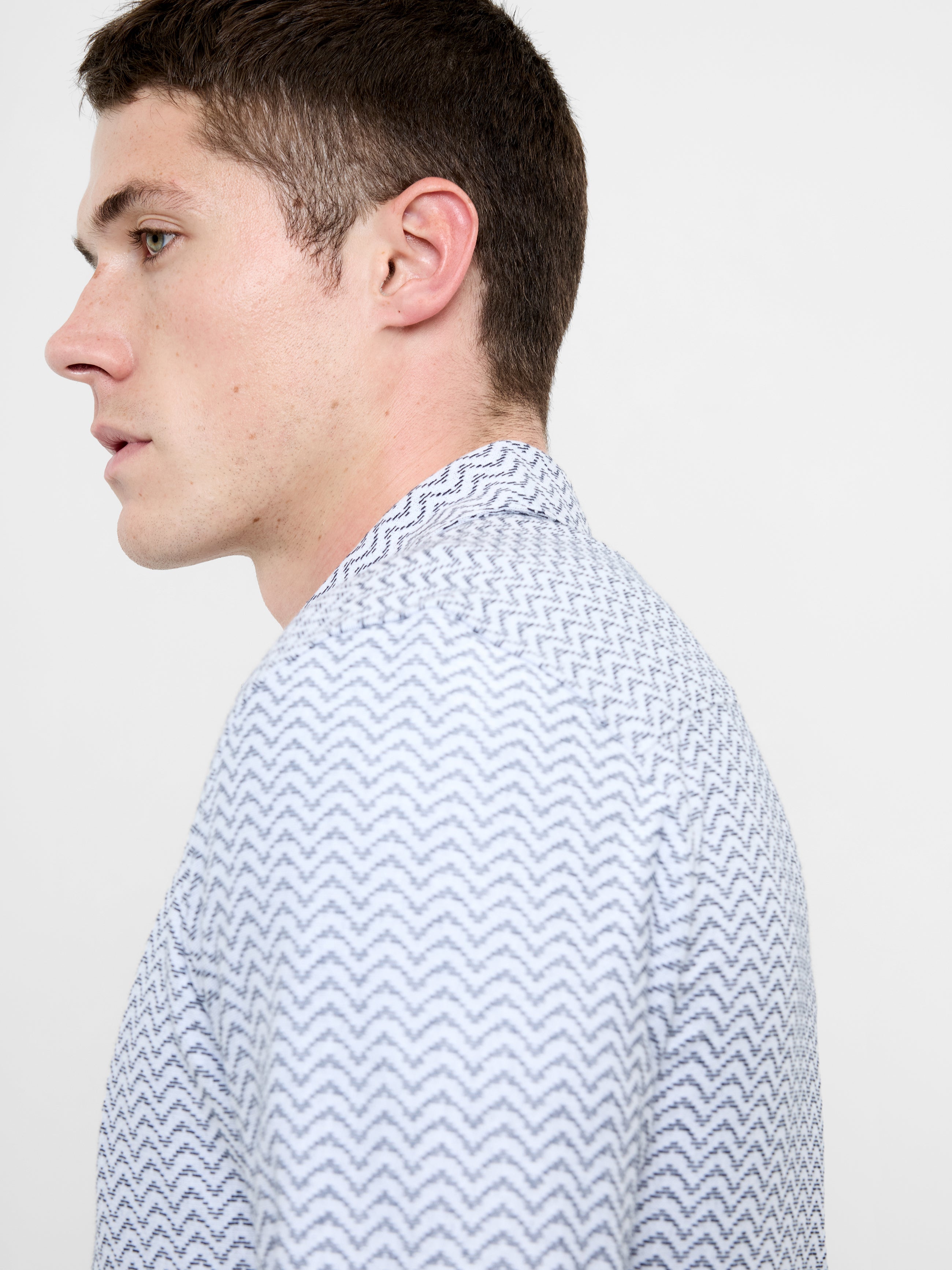 Slim Fit Zigzag Stripe Shirt