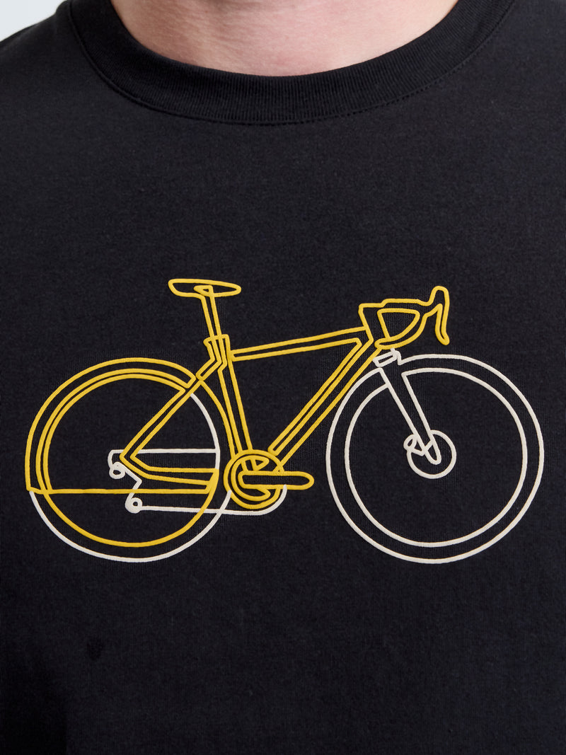 Short Sleeve Organic Bike Print T-Shirt