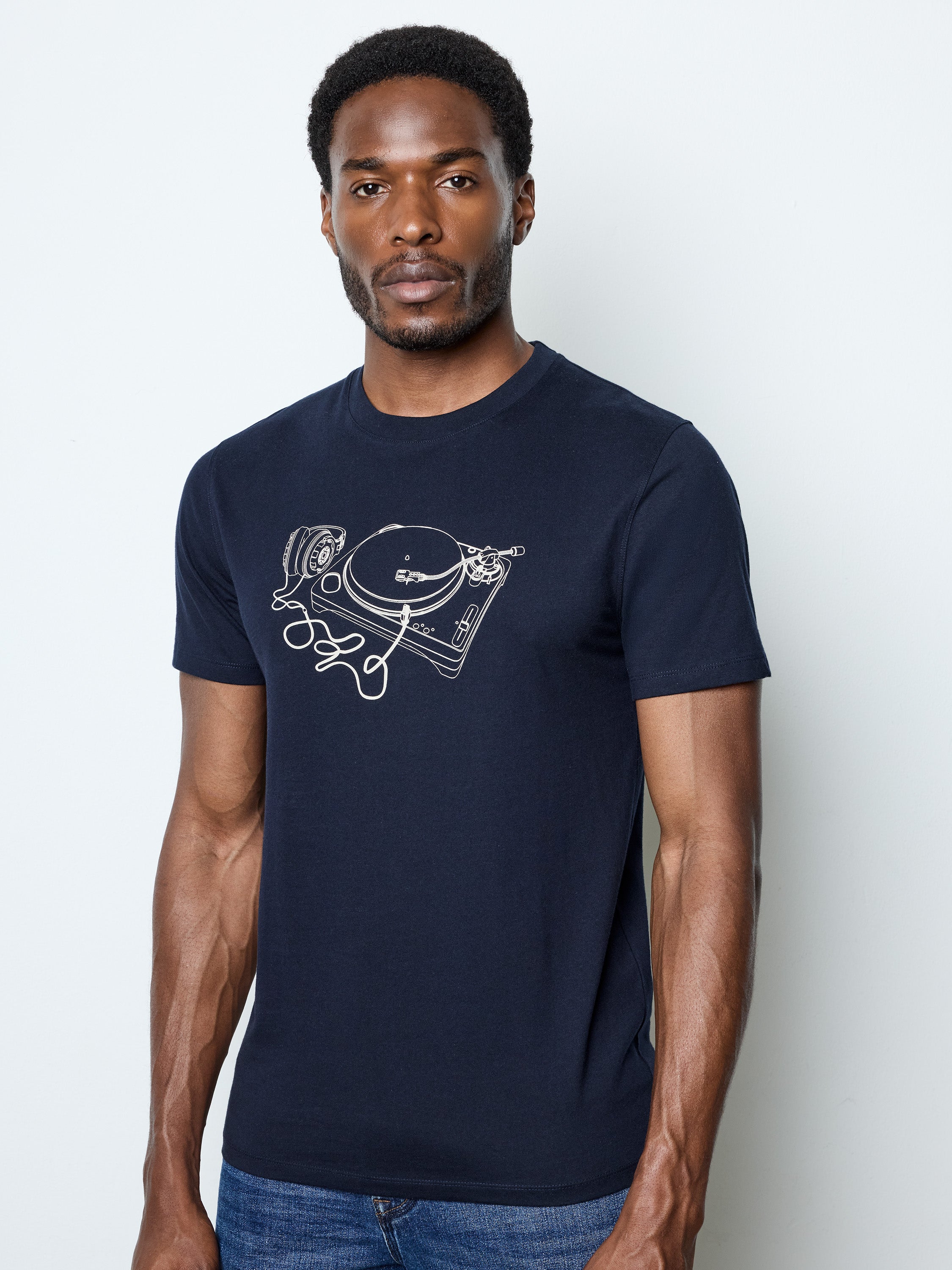 Short Sleeve Organic Turntable Graphic T-Shirt
