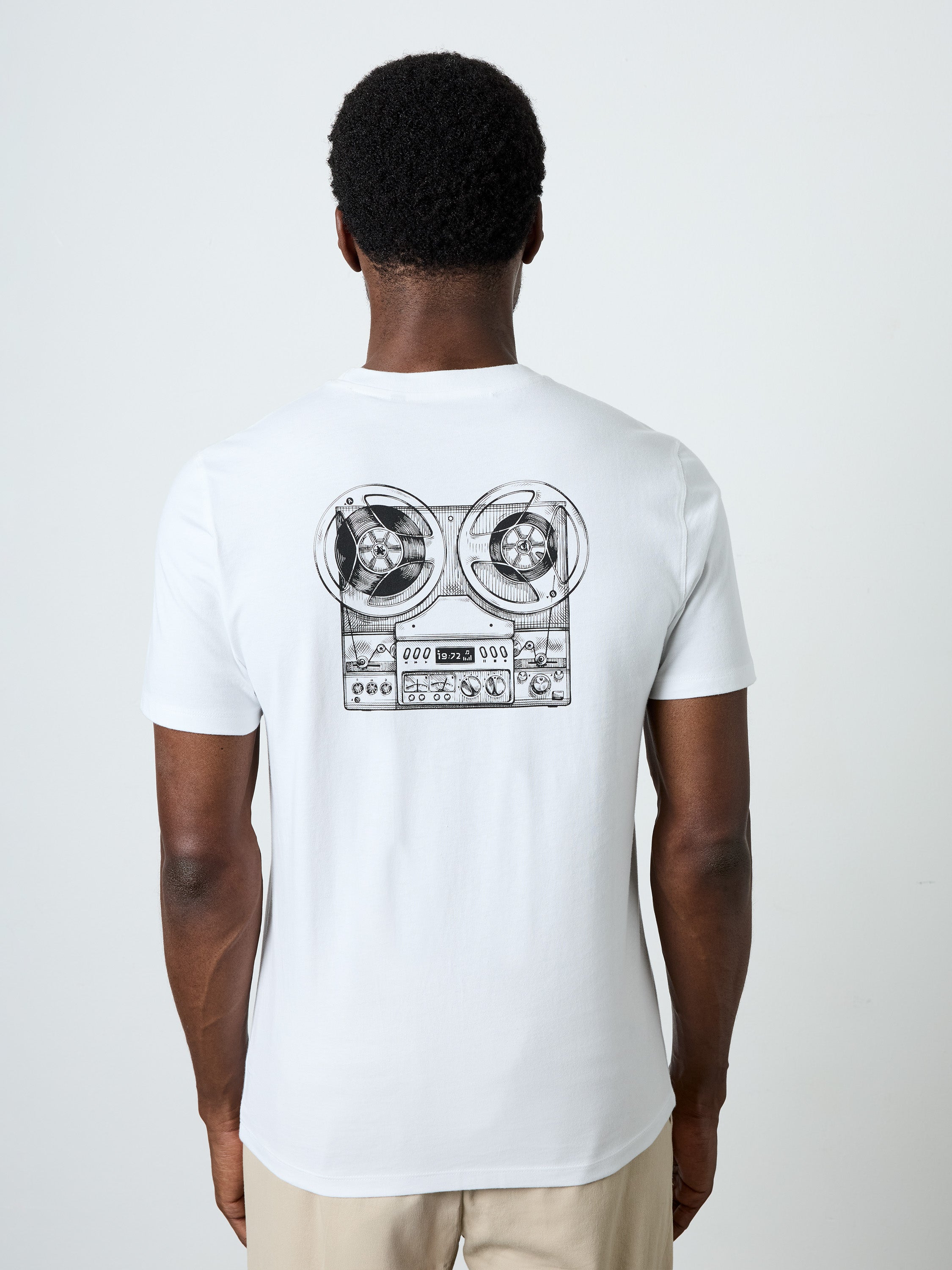 Short Sleeve Organic Audio Recorder Graphic T-Shirt