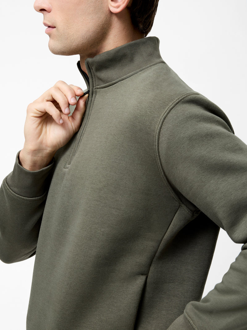 Half Zip Funnel Neck Sweatshirt