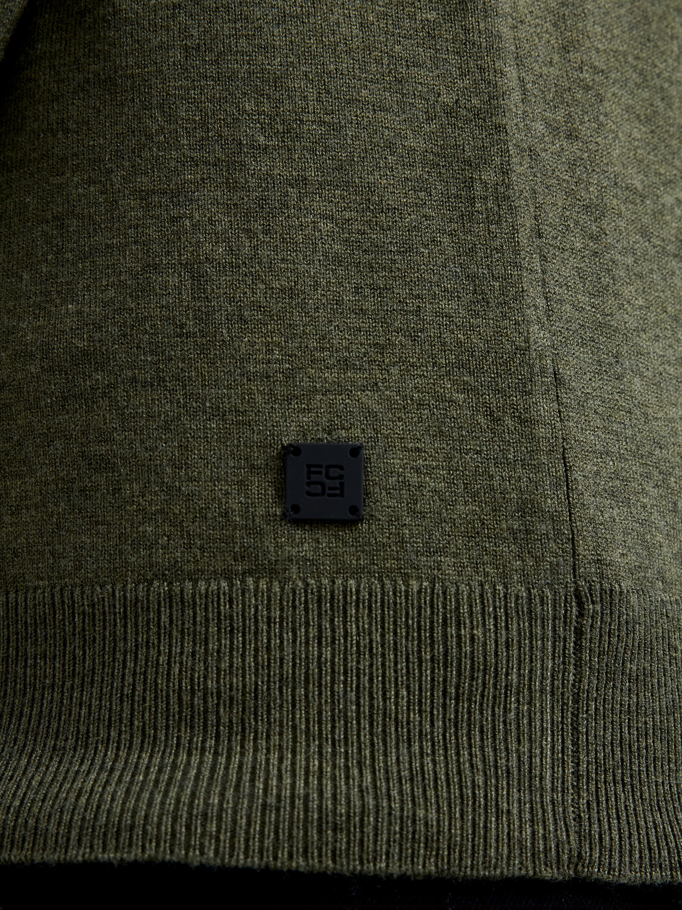 3 Button Long Sleeve Knit Polo Shirt