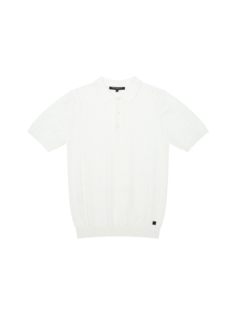 Vertical Textured Stripe Polo