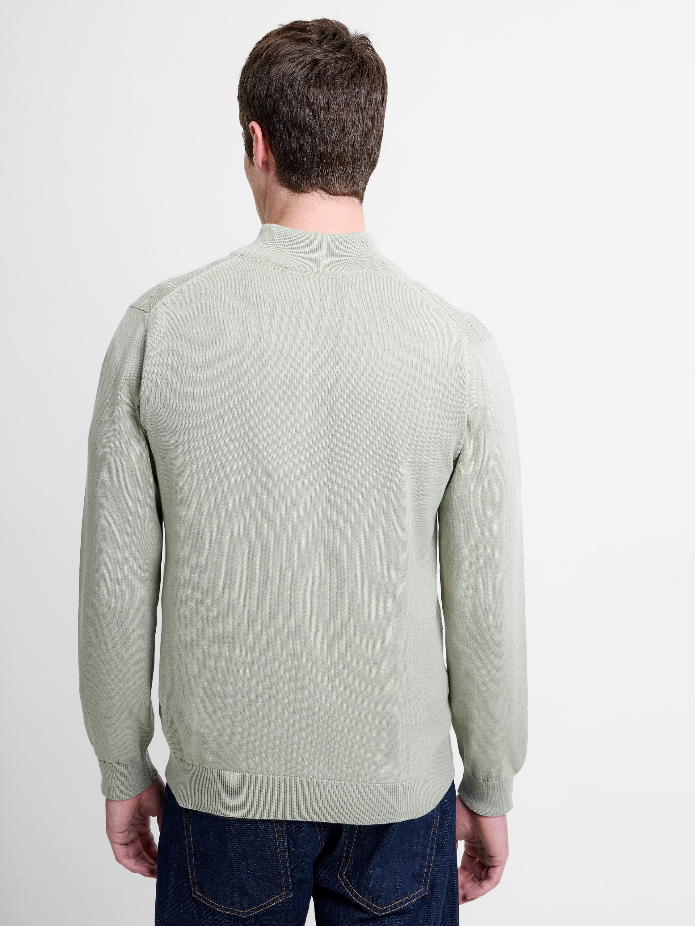 Long Sleeve Half Zip Knit Jumper