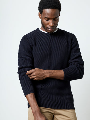 Cardigan Stitch Crew Neck Jumper