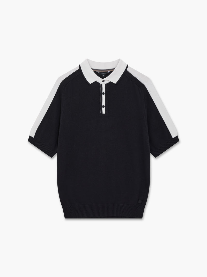 Intarsia Short Sleeve Polo Shirt