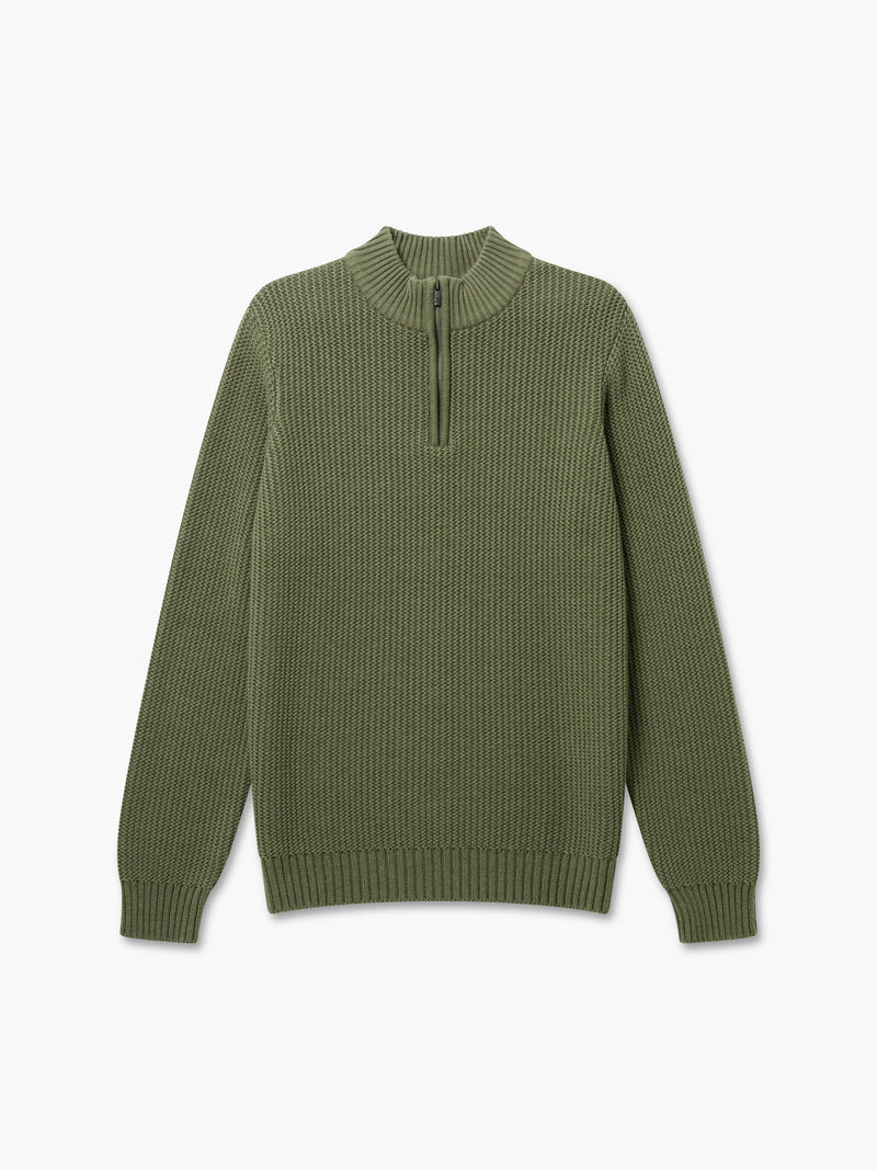 Half Zip Mock Neck Jumper