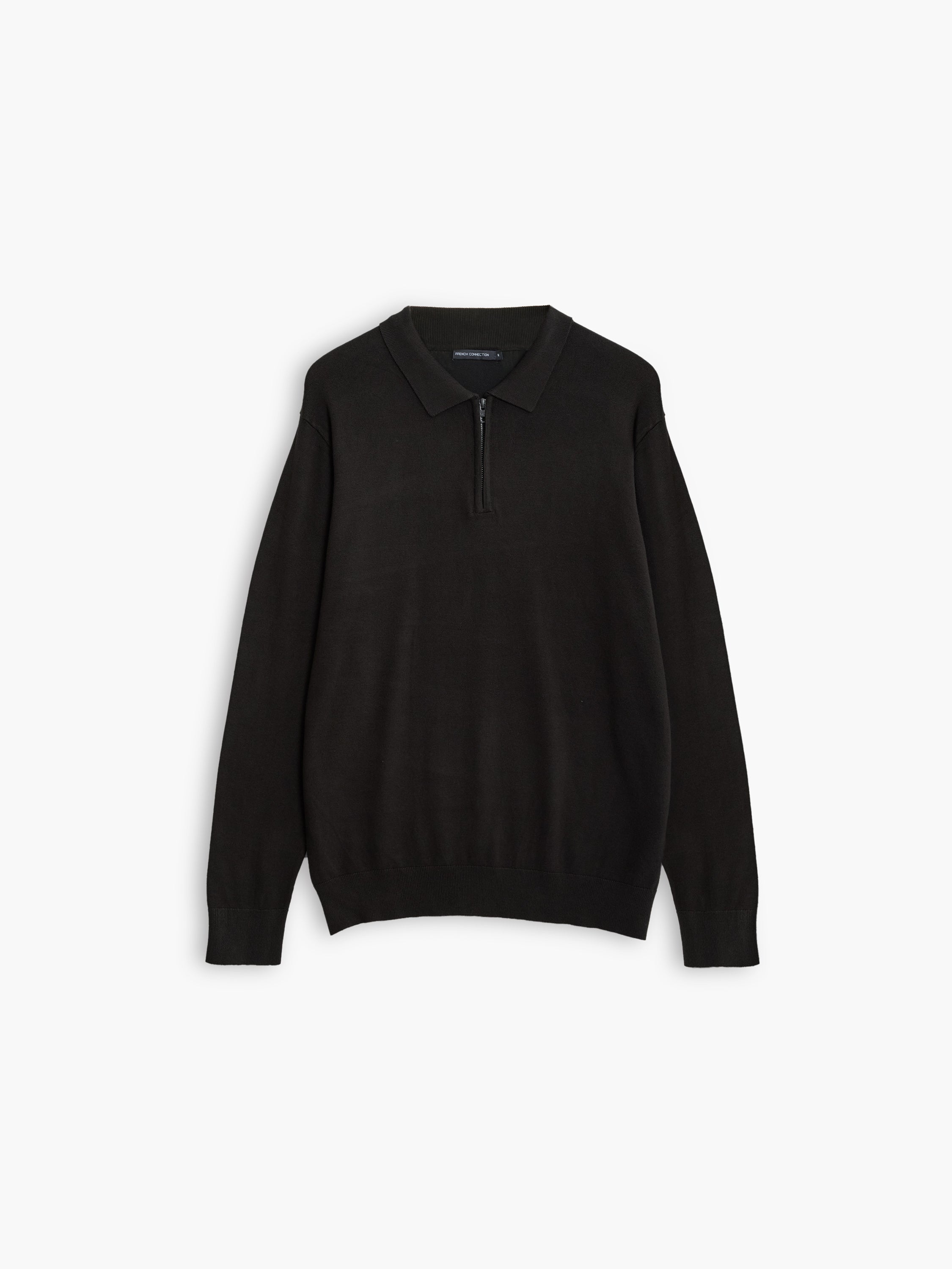 Luxe Zip Long Sleeve Knit Polo