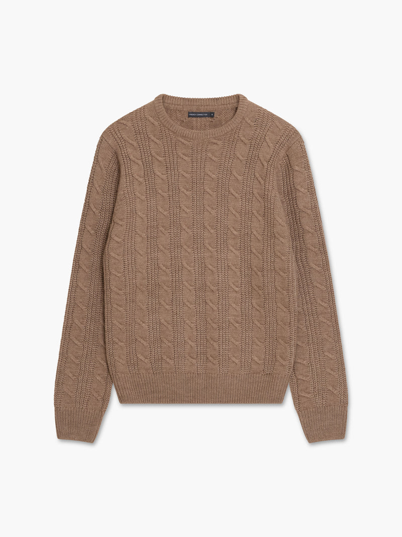Cable Knit Crew Neck Jumper