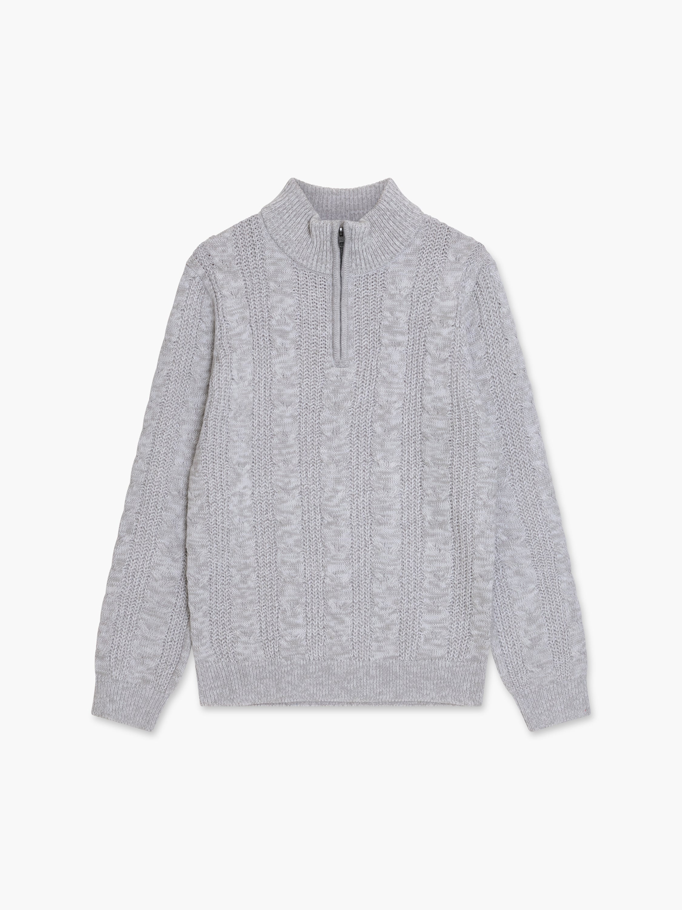 Half Zip Cable Knit Jumper