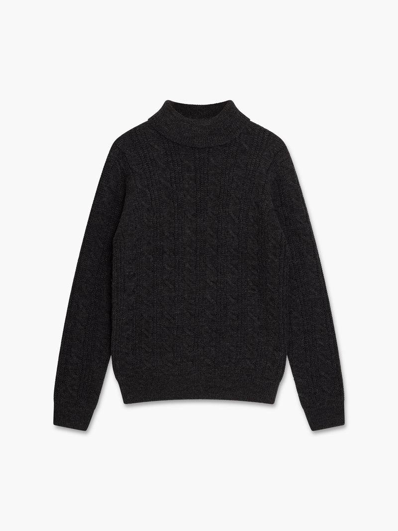 Roll Neck Cable Knit Jumper