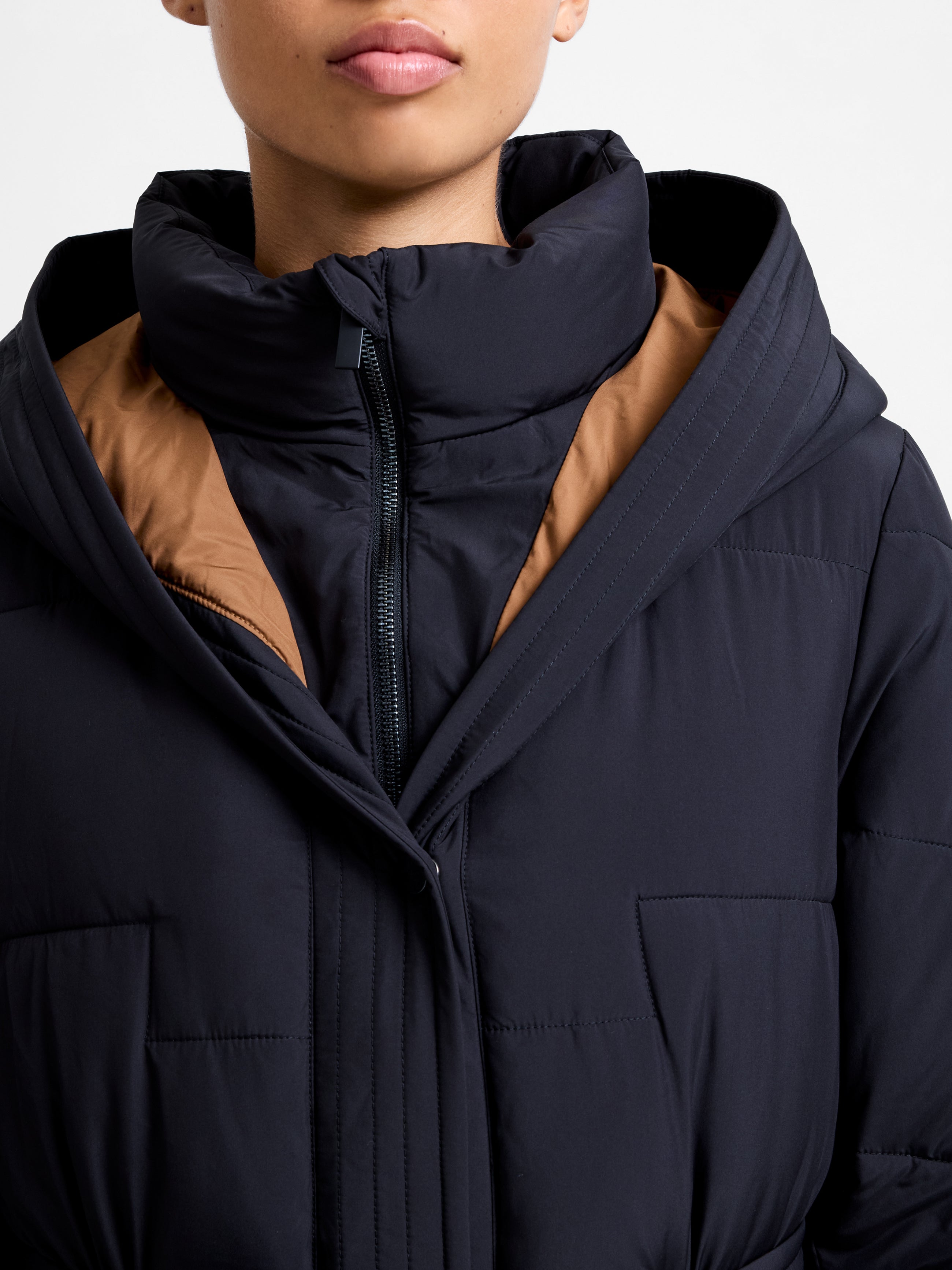 Minnie Belted Long Sleeve Hooded Coat