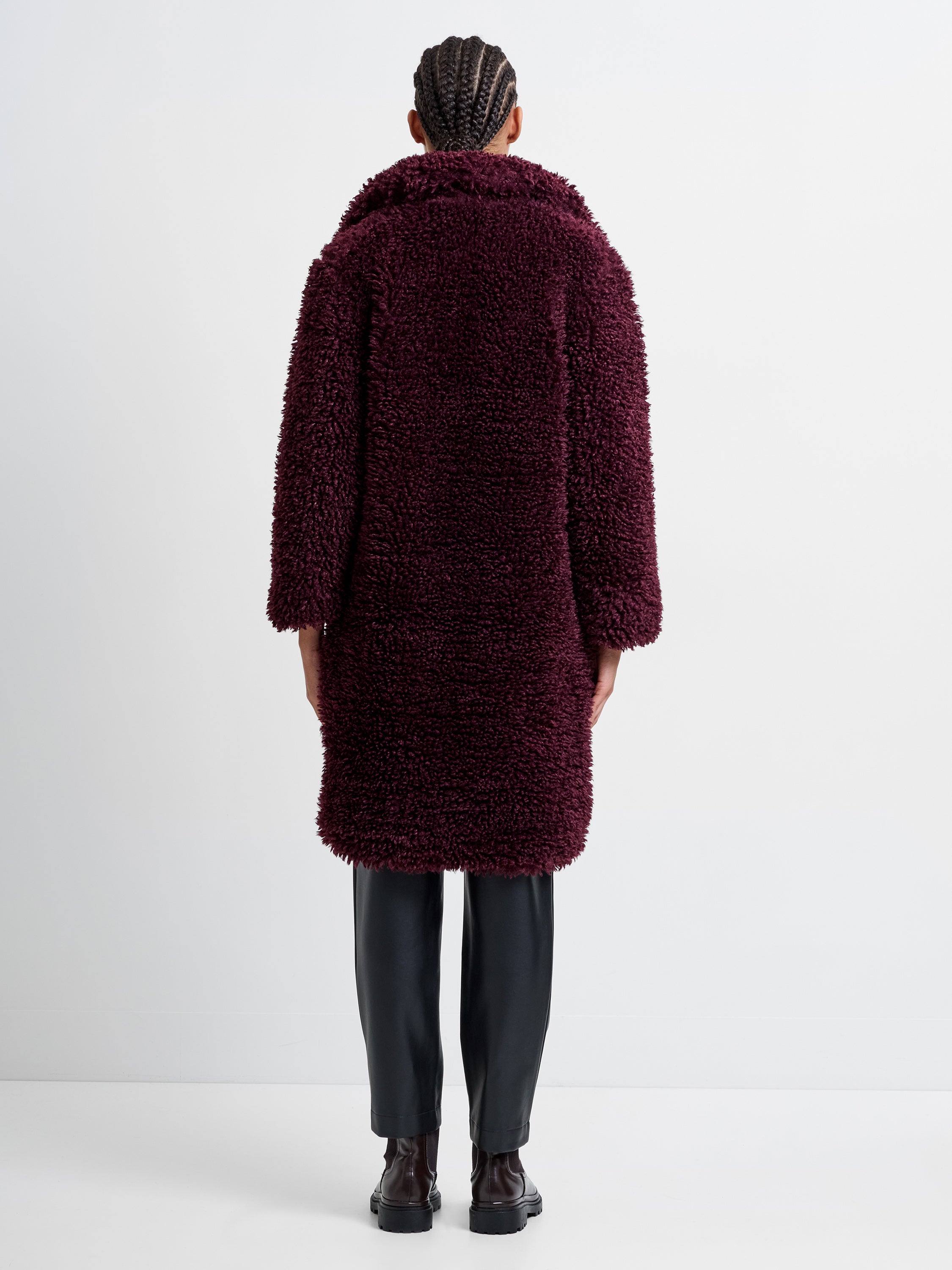 Boucle Peak Collar Coat