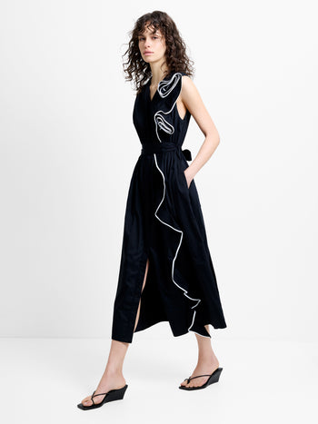 Alexis Poplin Sleeveless Corsage Dress