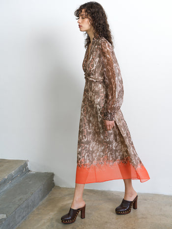 Adele Emina Chiffon Midi Dress