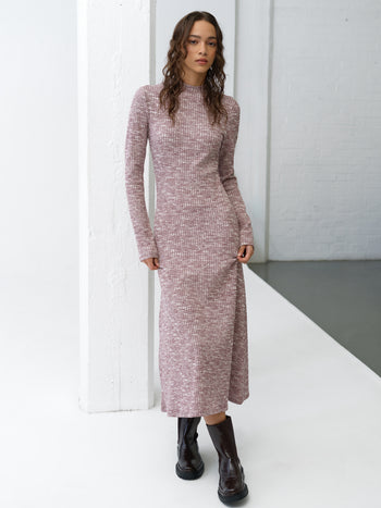 Deja Jersey Space Dye Ribbed Dress