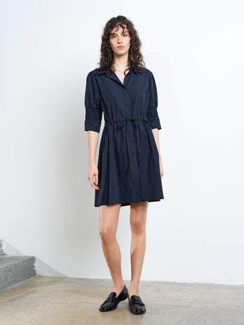 Cambria Cotton Cinched Waist Shirt Dress