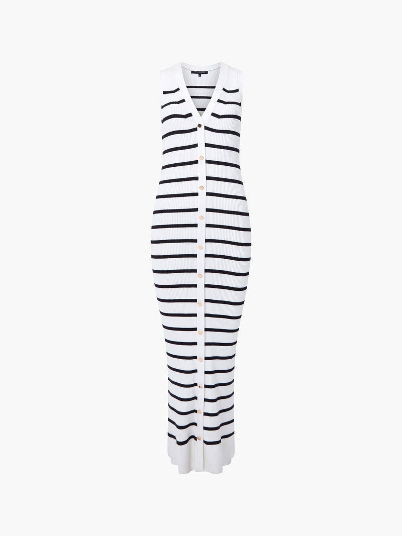 Nadina Sleeveless Stripe Knitted Dress