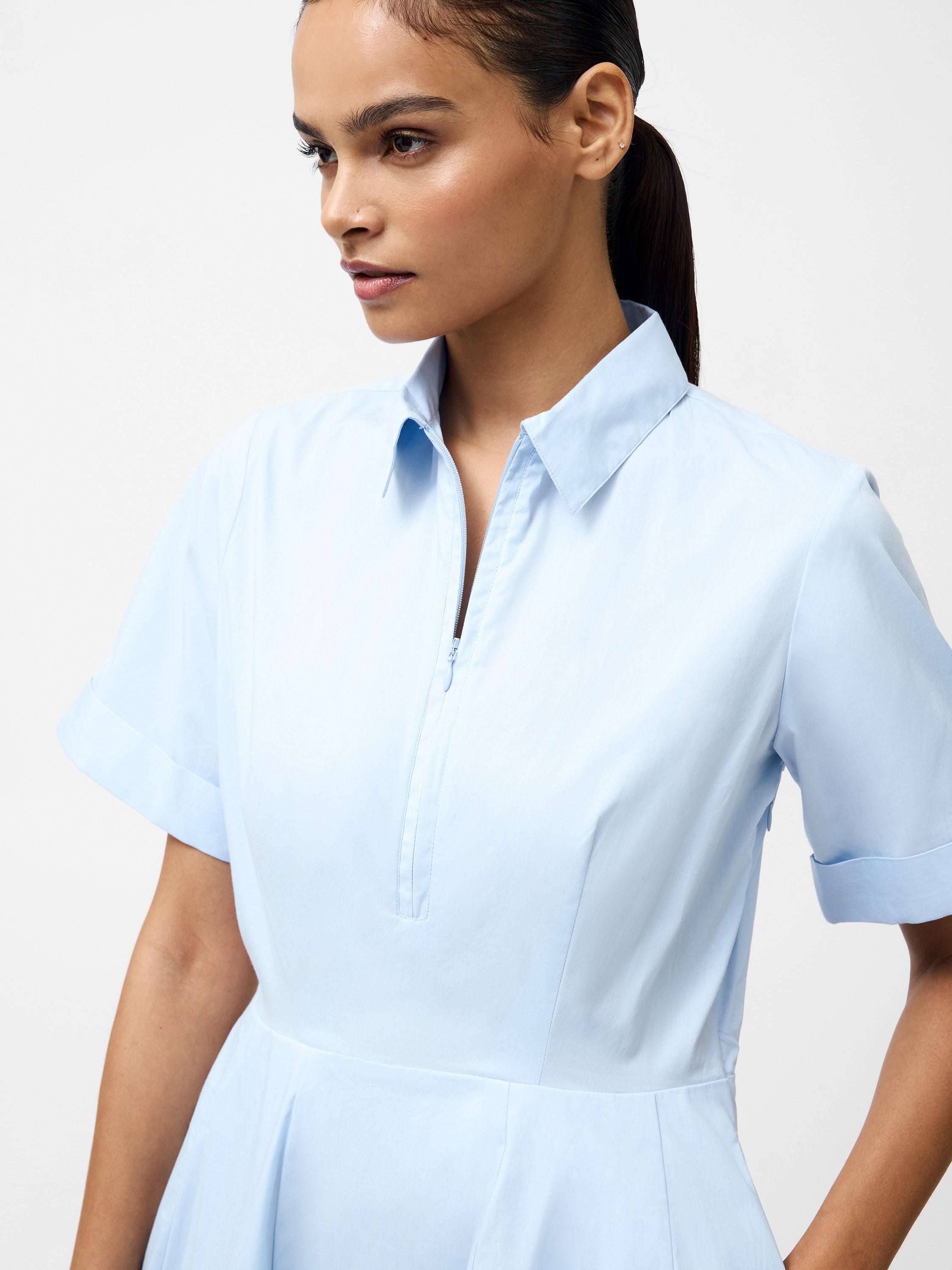 Isabelle Poplin Mini Shirt Dress