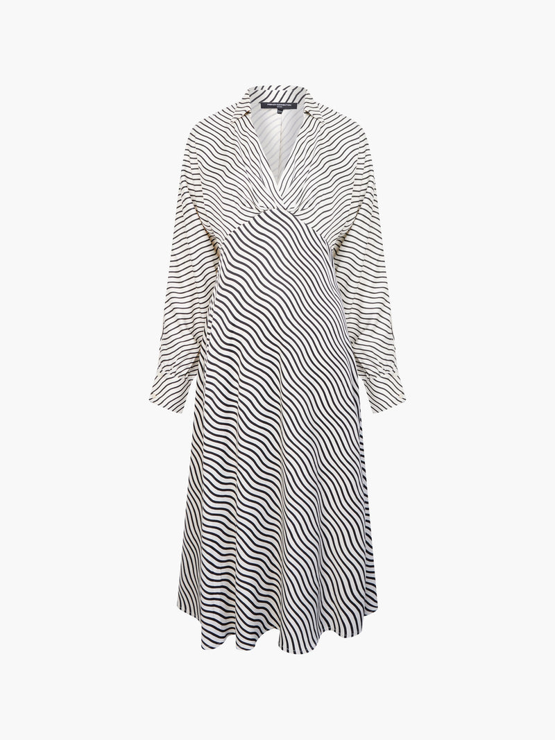 Candice Satin Stripe Midi Dress