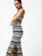 Sasia Rib Stripe Sleeveless Dress