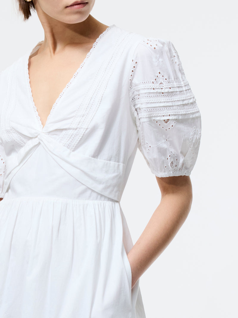 Cambria Cotton Broderie Midi Dress