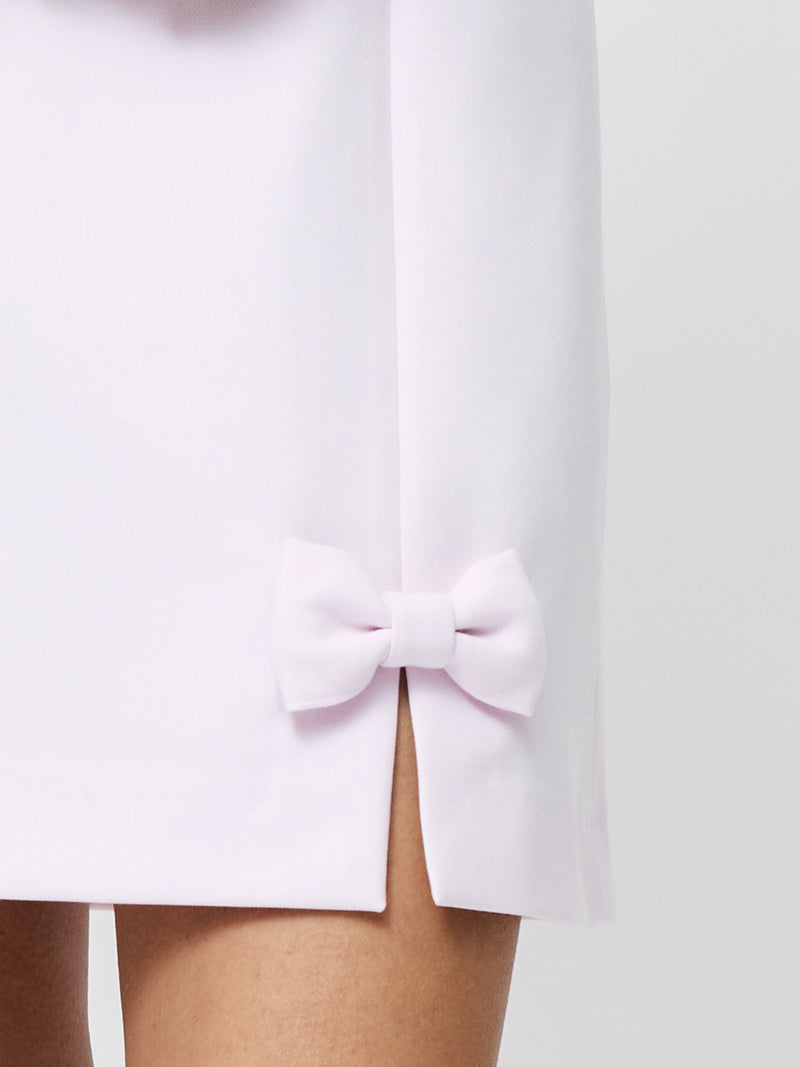 Whisper Bow Slit Strappy Mini Dress