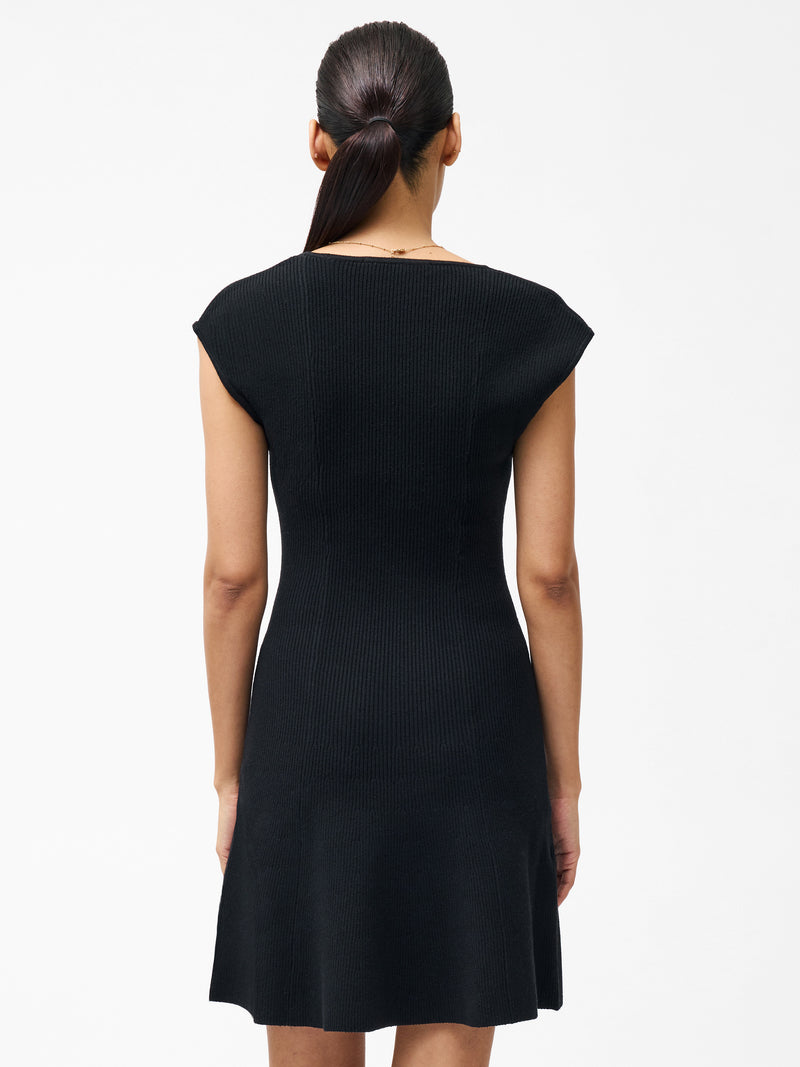Cosysoft Tie Front Flared Mini Dress